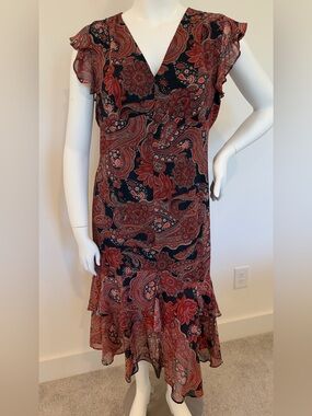 Tommy Hilfiger Mini Du Pre Paisley Dress Size 16